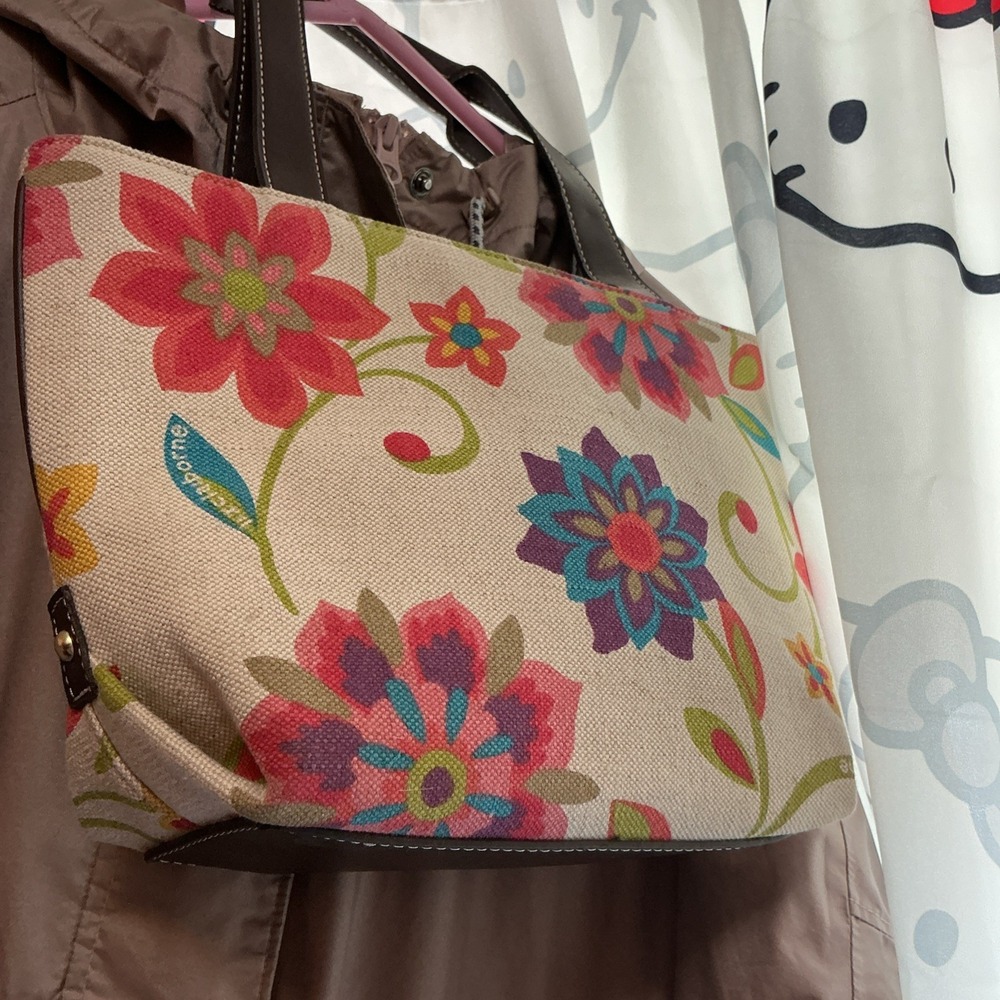 Liz Claiborne Purse Floral Heritage Mosaic New - Picture 4 of 8